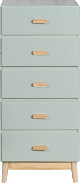 Komoda Mobili Rebecca Aloe 115x50x40 MDF borovice aqua zelená hnědá skandinávský styl k montáži