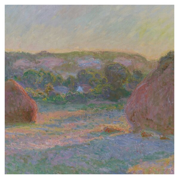 Obraz - Claude Monet, Stacks of Wheat (End of Summer), reprodukce (30x30 cm)