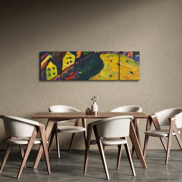 Obraz - Vasily Kandinsky, Houses at Murnau, reprodukce (170x50 cm)