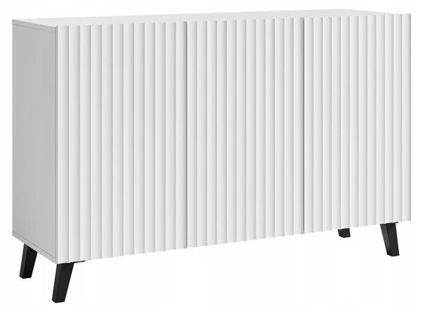Třídveřová komoda PHUKET 120 cm, příborník MDF čelo, měkké zavírání