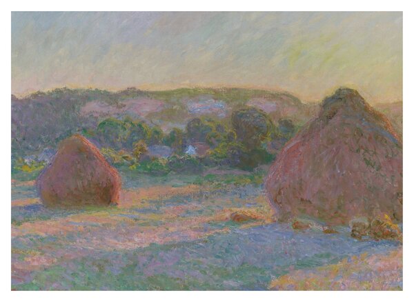 Obraz - Claude Monet, Stacks of Wheat (End of Summer), reprodukce (70x50 cm)