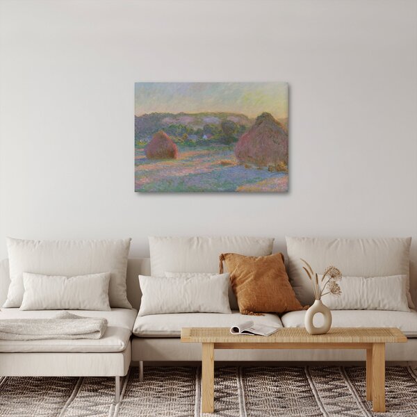 Obraz - Claude Monet, Stacks of Wheat (End of Summer), reprodukce (70x50 cm)