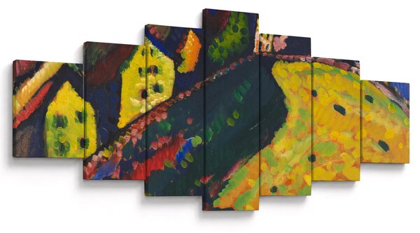 Obraz - Vasily Kandinsky, Houses at Murnau, reprodukce (210x100 cm)