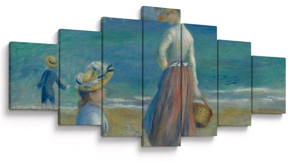 Obraz - Auguste Renoir, Figures on the Beach, reprodukce (210x100 cm)