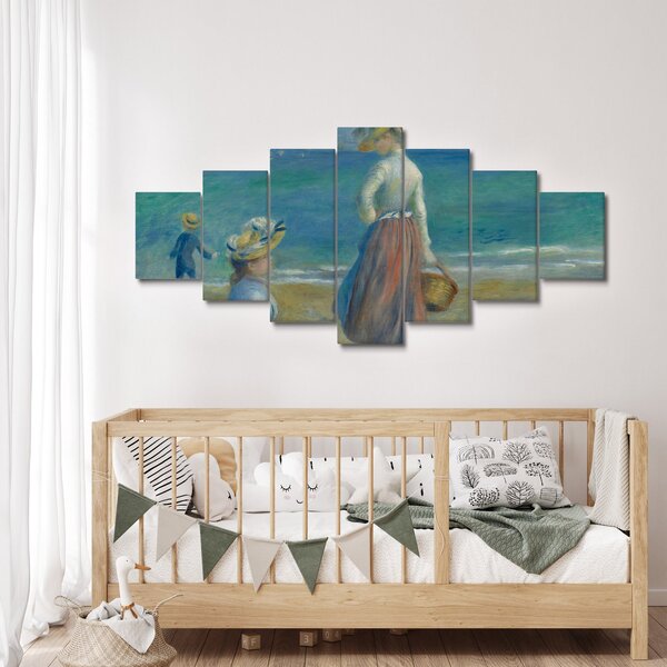 Obraz - Auguste Renoir, Figures on the Beach, reprodukce (210x100 cm)