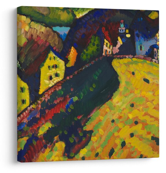 Obraz - Vasily Kandinsky, Houses at Murnau, reprodukce (30x30 cm)