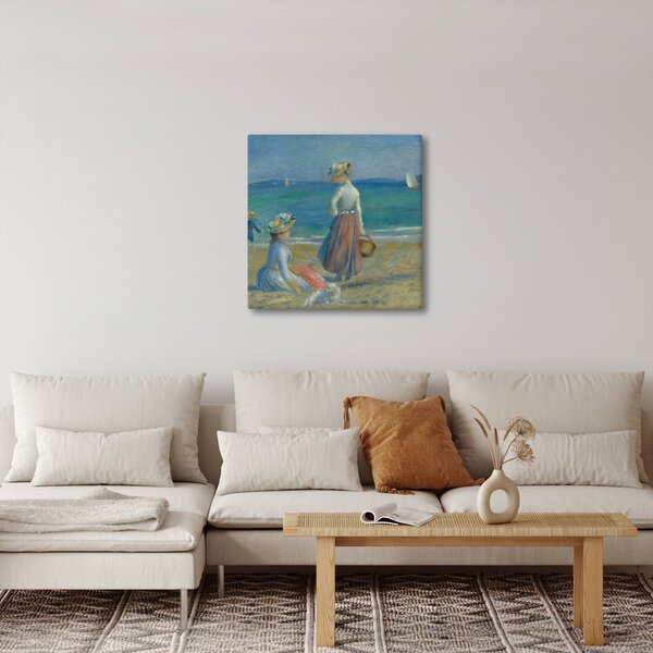 Obraz - Auguste Renoir, Figures on the Beach, reprodukce (30x30 cm)