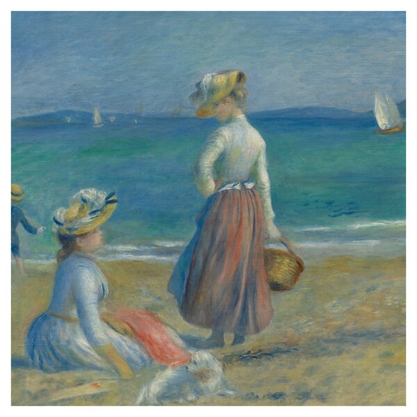 Obraz - Auguste Renoir, Figures on the Beach, reprodukce (30x30 cm)
