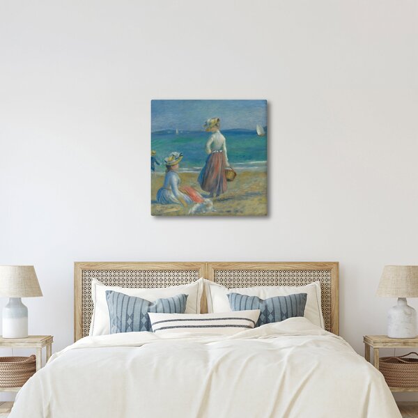 Obraz - Auguste Renoir, Figures on the Beach, reprodukce (30x30 cm)
