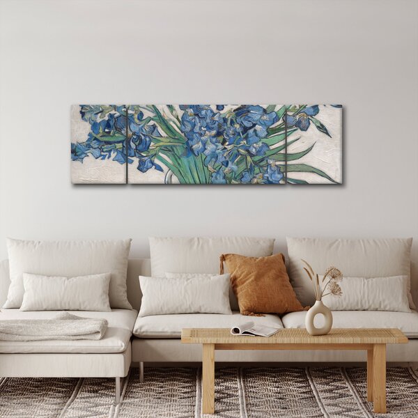 Obraz - Vincent van Gogh, Irises, reprodukce (170x50 cm)