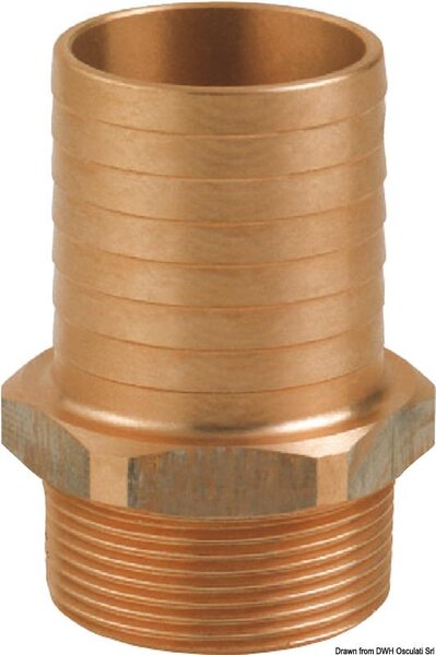 GUIDI hnědé spojky hadice s vnějším závitem 1"1/2 x 38 mm Osculati 17.568.25