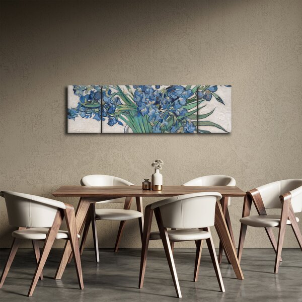 Obraz - Vincent van Gogh, Irises, reprodukce (170x50 cm)