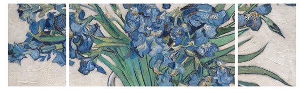 Obraz - Vincent van Gogh, Irises, reprodukce (170x50 cm)