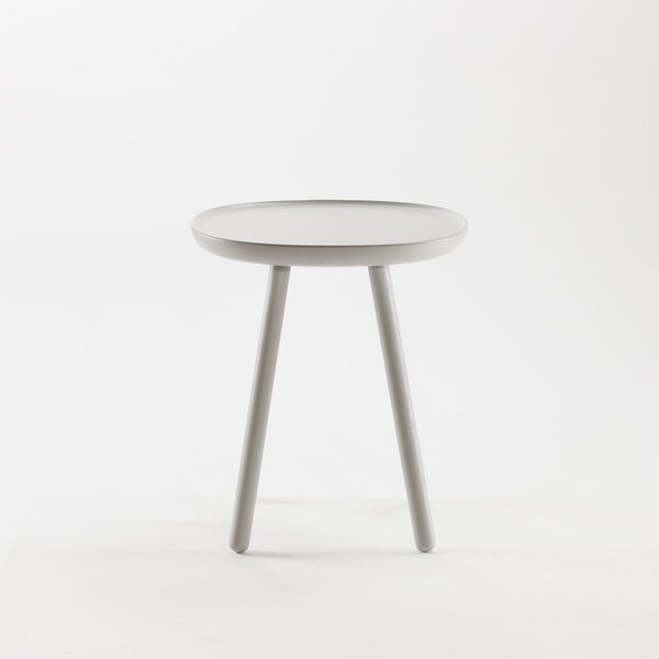 Šedý odkládací stolek z masivu EMKO Naïve, ø 45 cm