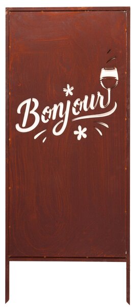 Zahradní Paraván z Ušlechtilé Rzi „Bonjour“ 120x50 cm Dekorativní Panel