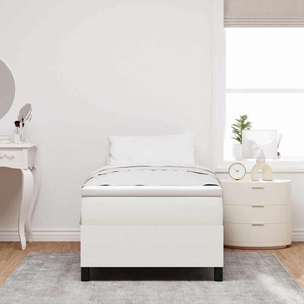 Rám platformy Krémová 80 x 200 cm Žebrovaná látka 3337379