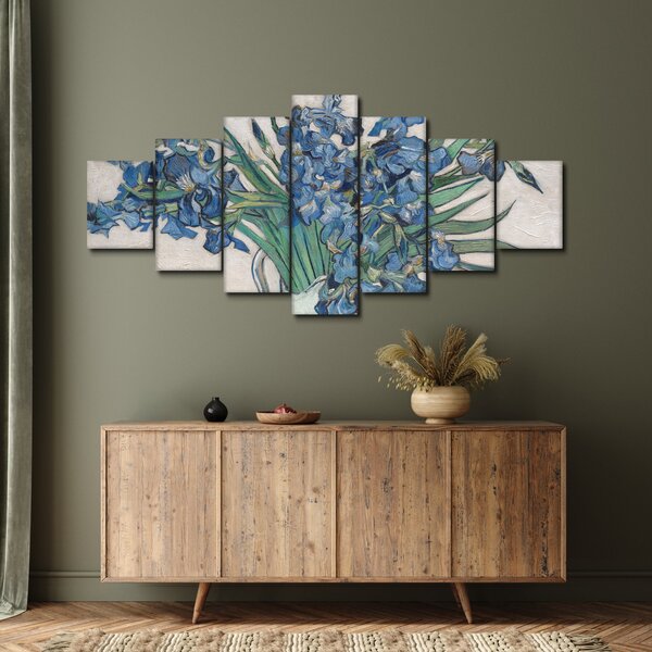 Obraz - Vincent van Gogh, Irises, reprodukce (210x100 cm)