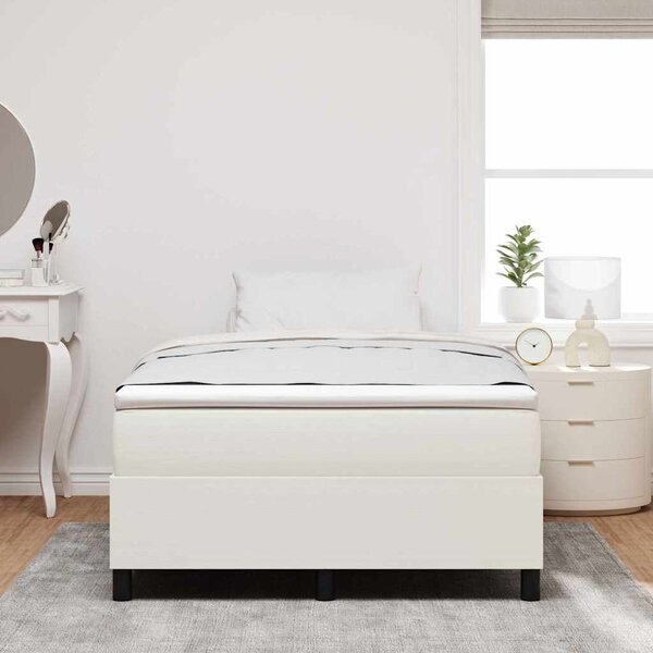 Rám platformy Krémová 120 x 190 cm Žebrovaná látka 3337399