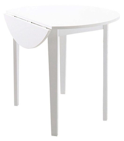 Bílý skládací jídelní stůl Støraa Trento Quer, ⌀ 92 cm