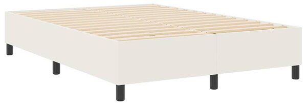 Rám platformy Krémová 140 x 190 cm Žebrovaná látka 3337409