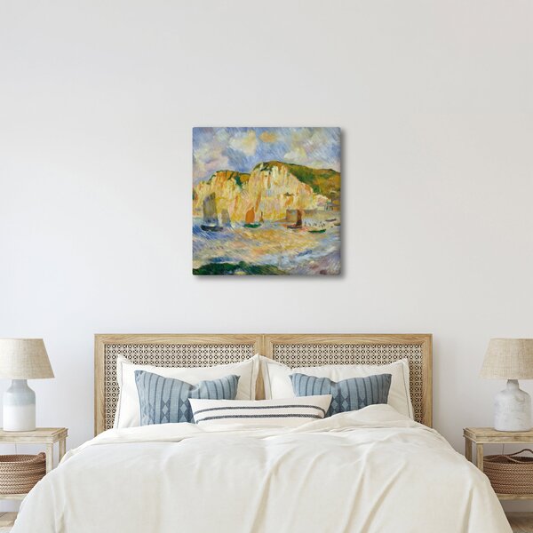 Obraz - Auguste Renoir, Sea and Cliffs, reprodukce (30x30 cm)