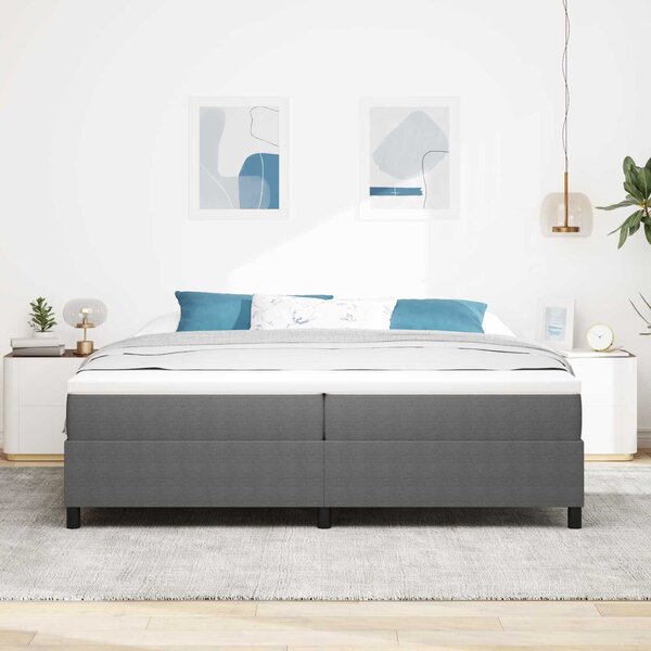 Rám platformy Světle šedá 200 x 200 cm Žebrovaná látka 3337427