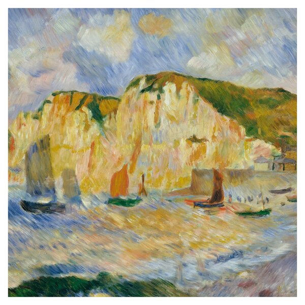 Obraz - Auguste Renoir, Sea and Cliffs, reprodukce (30x30 cm)