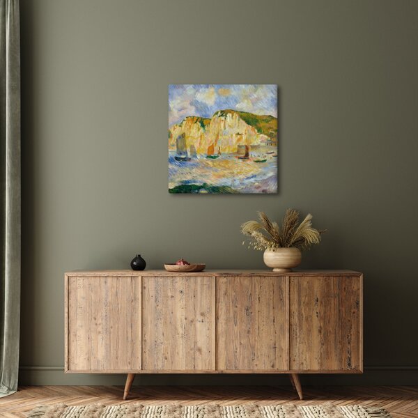 Obraz - Auguste Renoir, Sea and Cliffs, reprodukce (30x30 cm)