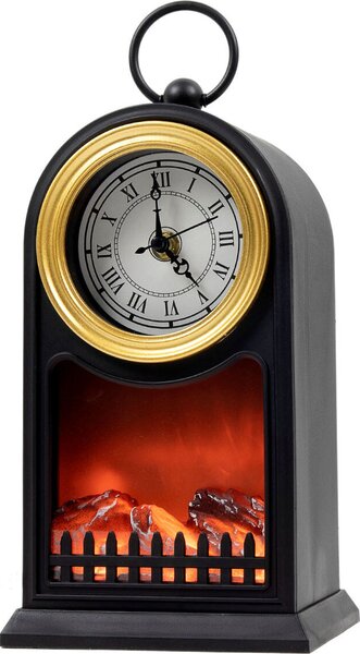 LED krb 25 cm s časovačem / baterie / USB - efekt reálného plamene - s hodinami
