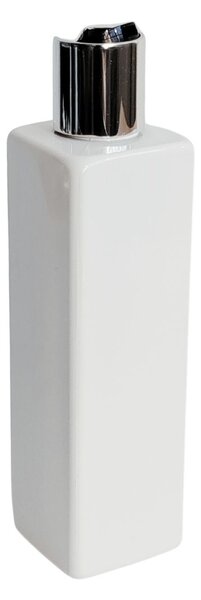 Dávkovač na mýdlo 250 ml bílý s černo-stříbrným DISC TOP LUNA