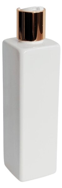 Dávkovač na mýdlo 250 ml bílý s bílo-zlatým DISC TOP LUNA