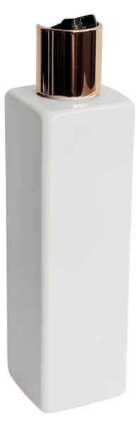 Dávkovač na mýdlo 250 ml bílý s černo-zlatým DISC TOP LUNA