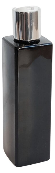 Dávkovač na mýdlo 250 ml černý s bílo-stříbrným DISC TOP LUNA