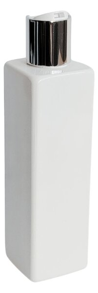 Dávkovač na mýdlo 250 ml bílý s bílo-stříbrným DISC TOP LUNA