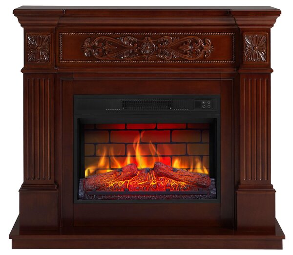 Elektrický krb ArtiFlame Toscana AF23BS v barvě rezavé hnědé – volně stojící, s LED plamenem, topným výkonem 1,8 kW, vhodný do prostor o rozloze až 30 m², s efektem zvuku