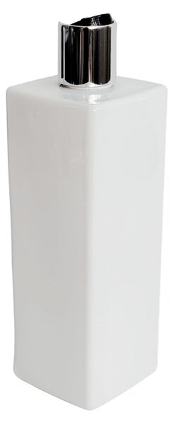 Dávkovač na mýdlo 500 ml bílý s černo-stříbrným DISC TOP LUNA