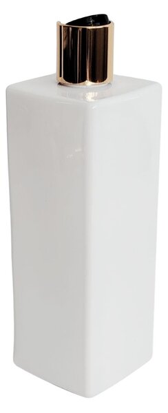 Dávkovač na mýdlo 500 ml bílý s černo-zlatým DISC TOP LUNA