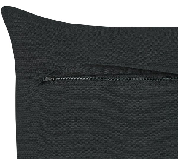 Sada 2 dekorativních polštářů VELOOR Bavlna 30 x 50 cm Tmavě šedá Orientální vzor