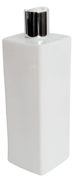 Dávkovač na mýdlo 500 ml bílý s bílo-stříbrným DISC TOP LUNA
