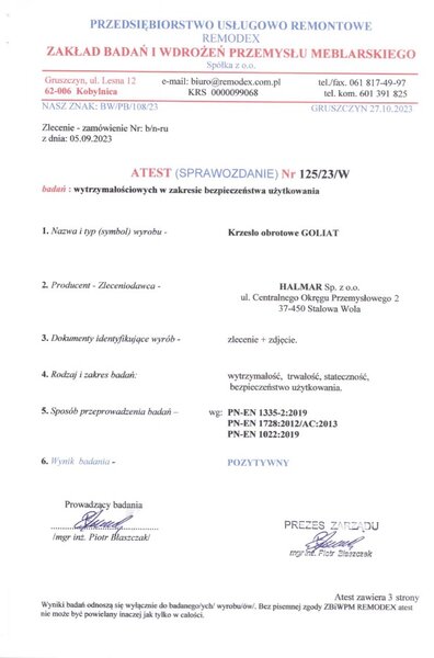 Halmar Kancelářská židle GOLIAT černá