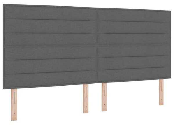 Postel s boxspringem s matrací Tmavě šedá 200 x 200 cm textil 3344248