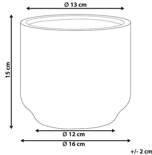 Váza na květiny CYME Kamenina 15 cm Mátová