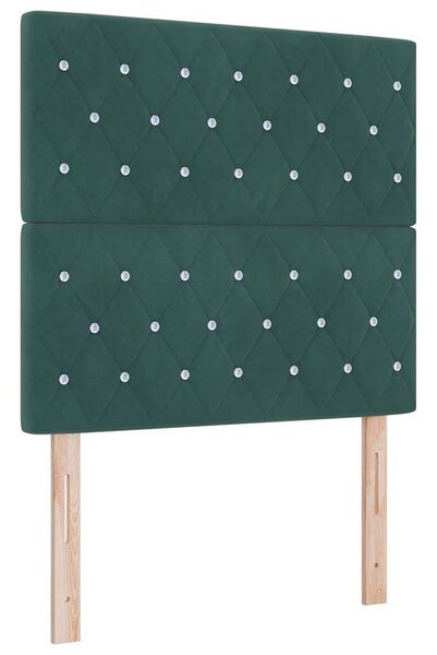 Postel s boxspringem s čelo Tmavě zelená 190 x 120 cm samet 3344435