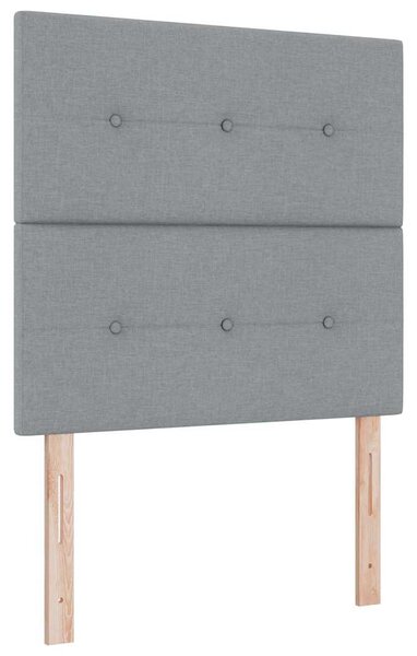 Postel s boxspringem s polštářem Světle šedá 200 x 80 cm textil 3341609
