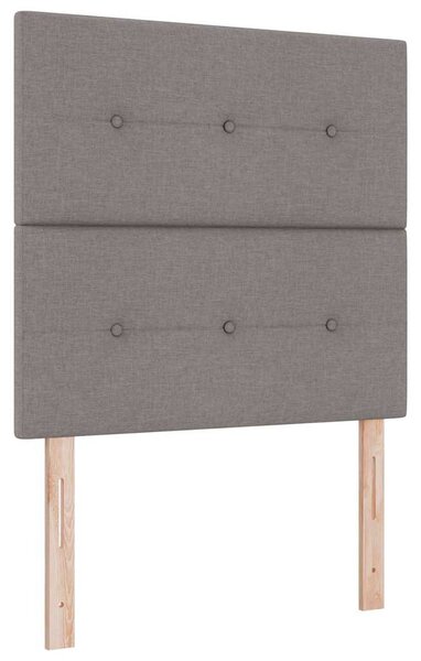 Postel s boxspringem s čelo Taupe 120 x 190 cm textil 3339606
