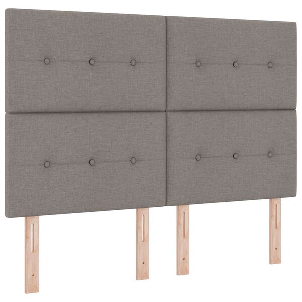 Postel s boxspringem s čelo Taupe 140 x 190 cm textil 3344069