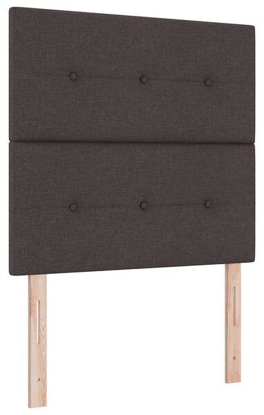 Rám postele s čelo Tmavě hnědá 120 x 190 cm textil 3344714