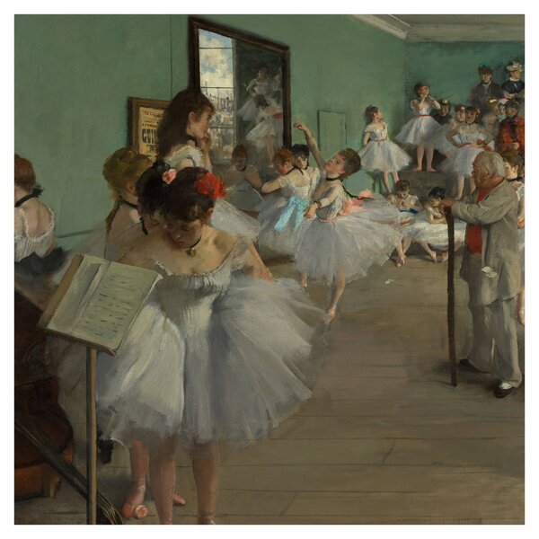 Obraz - Edgar Degas, The Dance Class, reprodukce (30x30 cm)