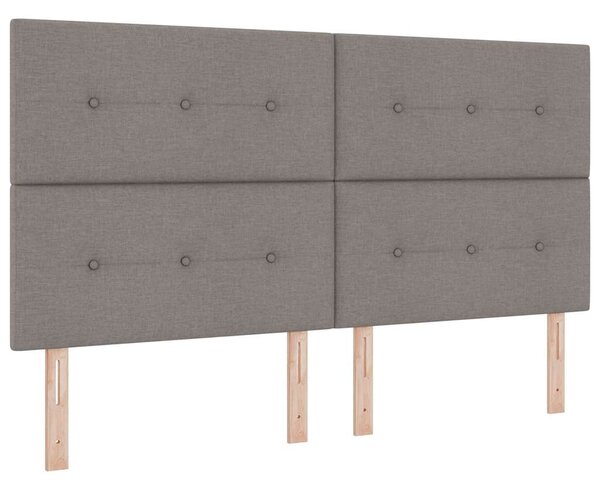 Postel s boxspringem s čelo Taupe 180 x 200 cm textil 3339410