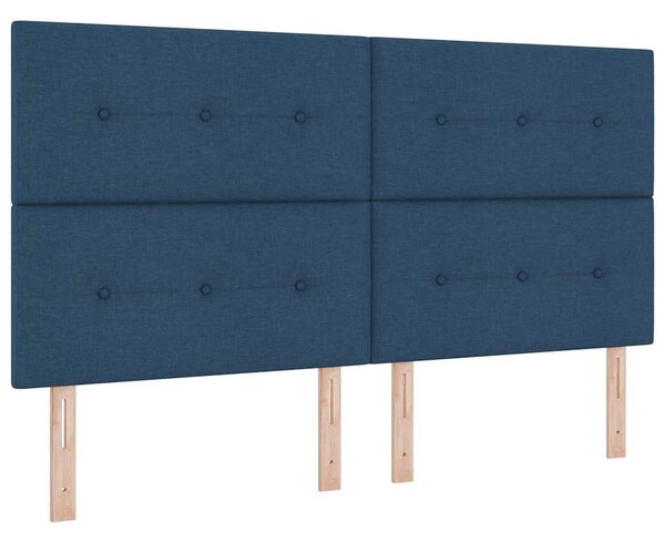 Postel s boxspringem s polštářem Modrá 200 x 180 cm textil 3341664